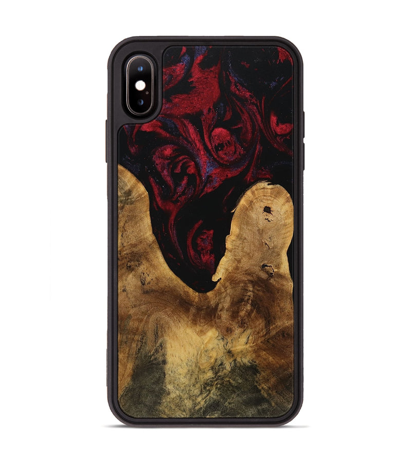 iPhone Xs Max Wood Phone Case - Tatum (Red, 739895)