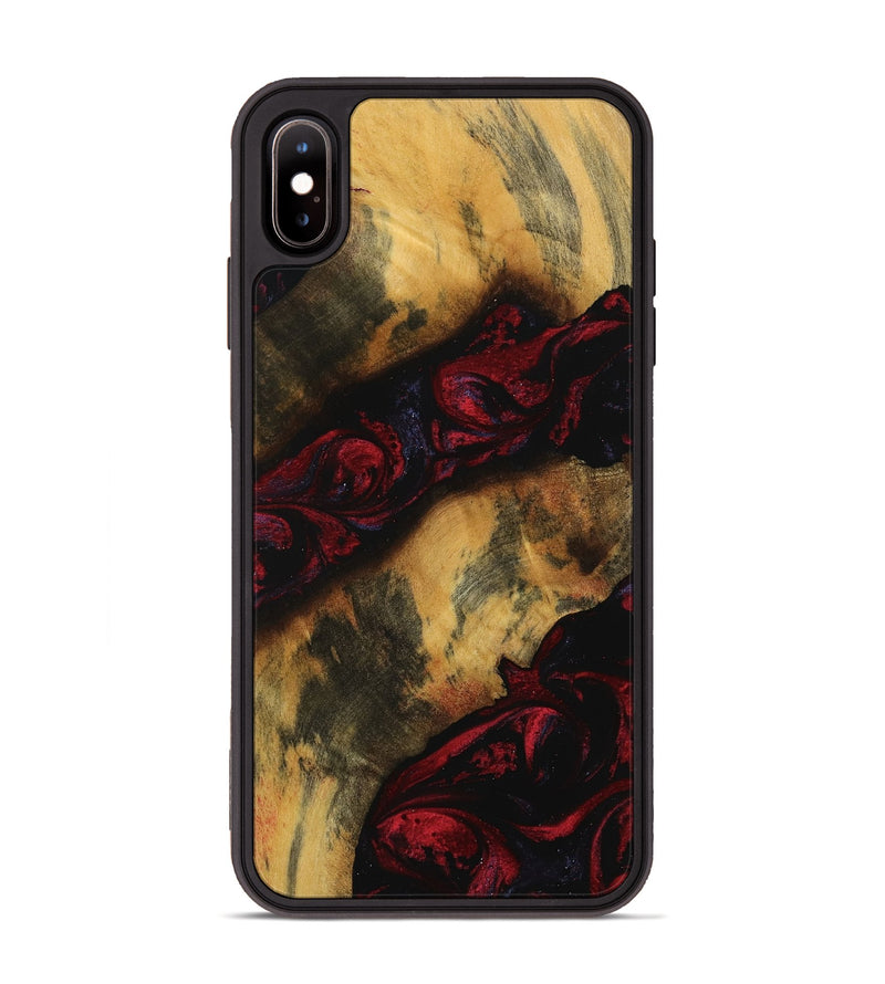 iPhone Xs Max Wood Phone Case - Gyula (Red, 739896)