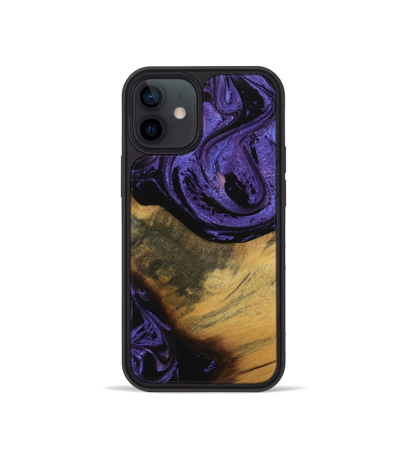 iPhone 12 mini Wood Phone Case - Gavra (Purple, 739899)