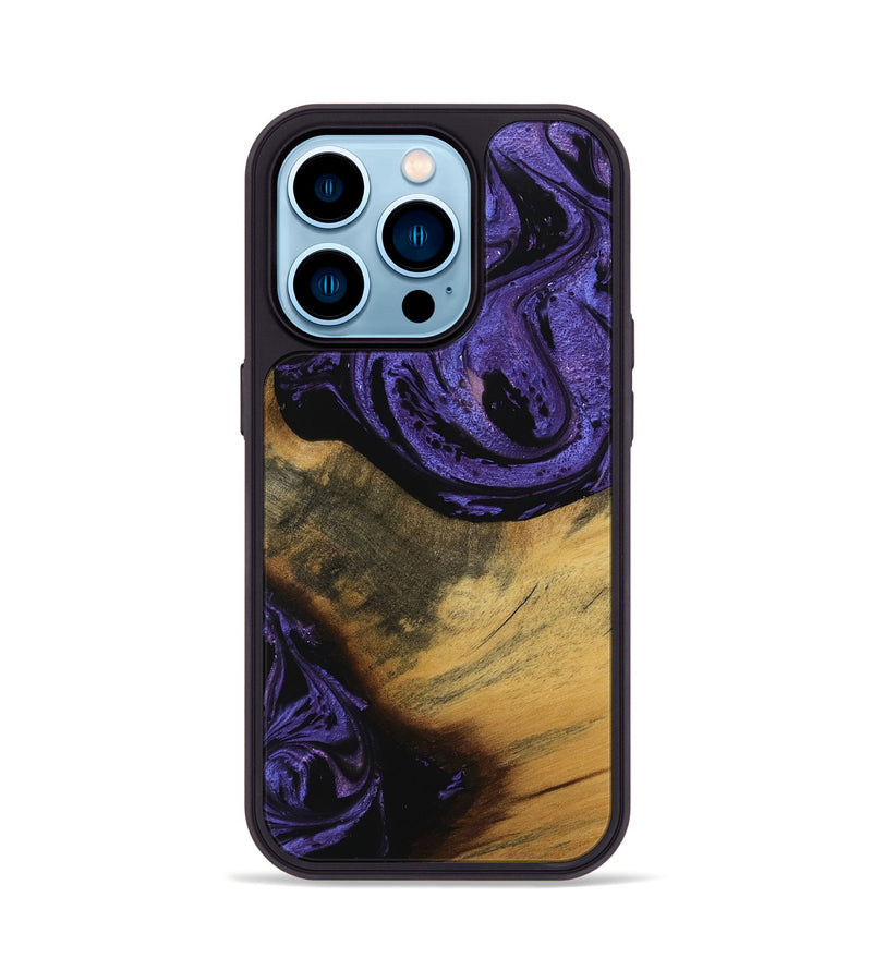 iPhone 14 Pro Wood Phone Case - Gavra (Purple, 739899)