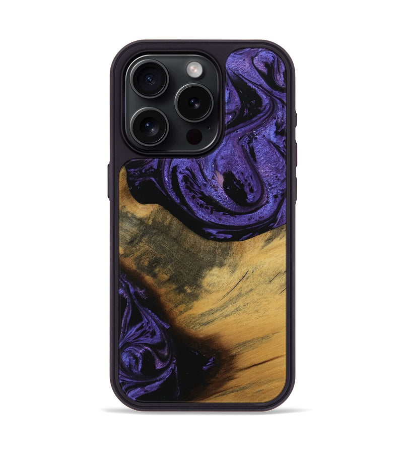 iPhone 15 Pro Wood Phone Case - Gavra (Purple, 739899)