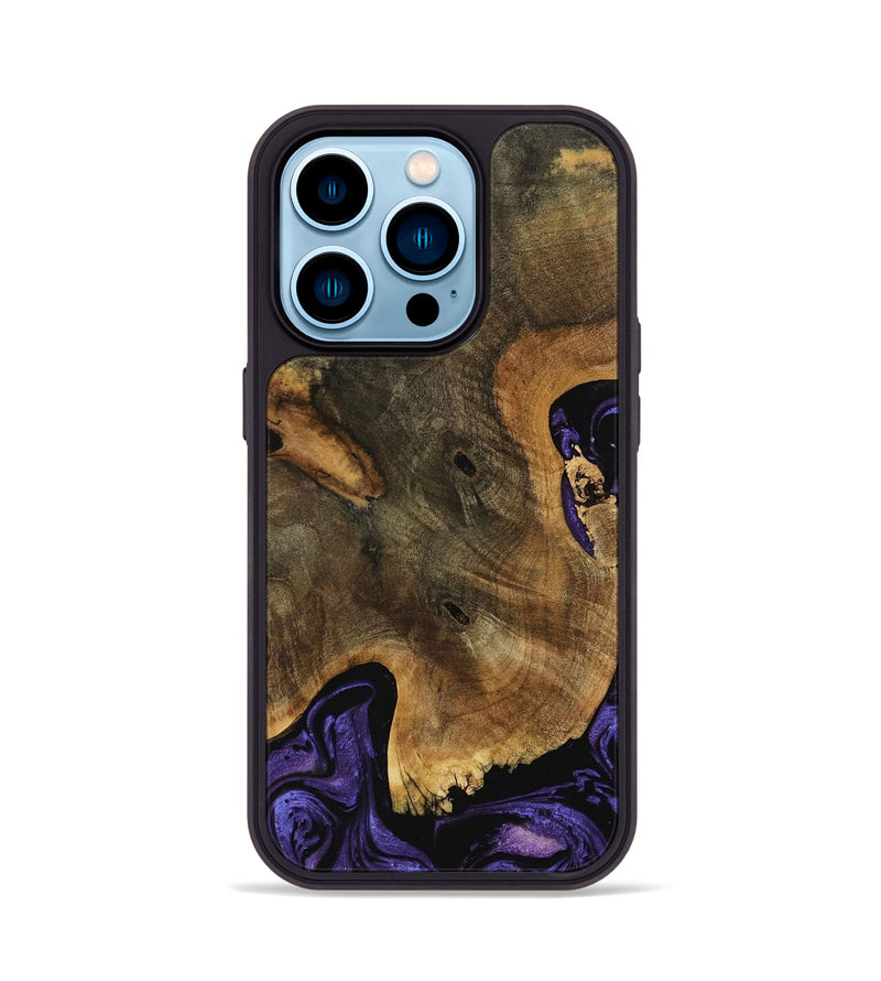 iPhone 14 Pro Wood Phone Case - Lucia (Purple, 739903)