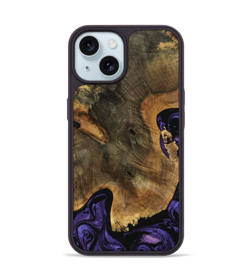 iPhone 15 Wood Phone Case - Lucia (Purple, 739903)