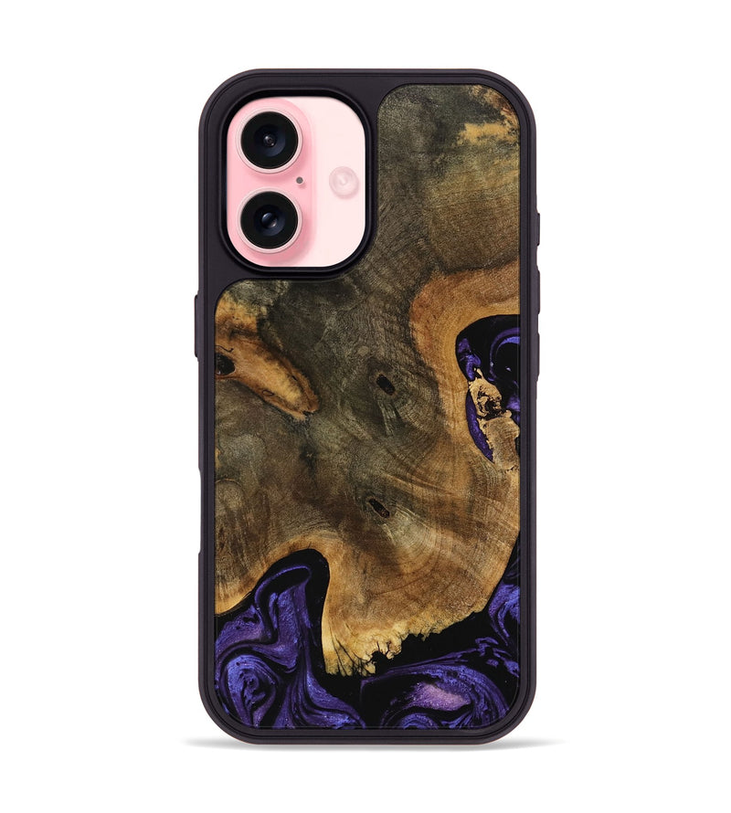 iPhone 16 Wood Phone Case - Lucia (Purple, 739903)