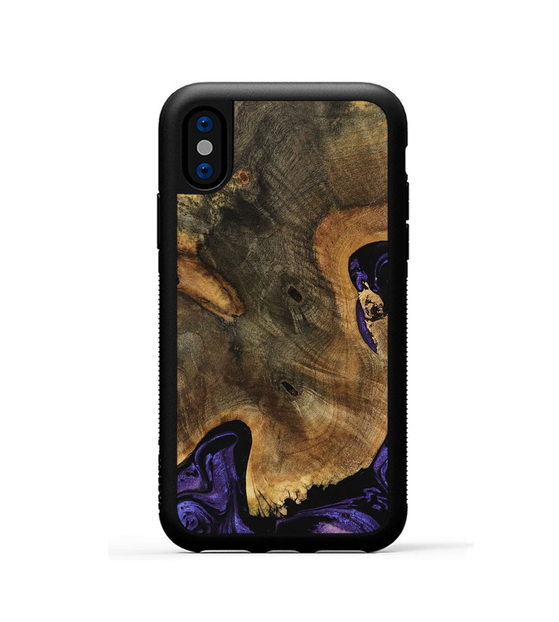 iPhone Xs Wood Phone Case - Lucia (Purple, 739903)