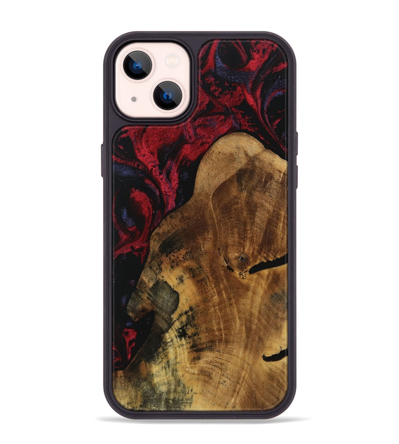 iPhone 14 Plus Wood Phone Case - Yawar (Red, 739906)