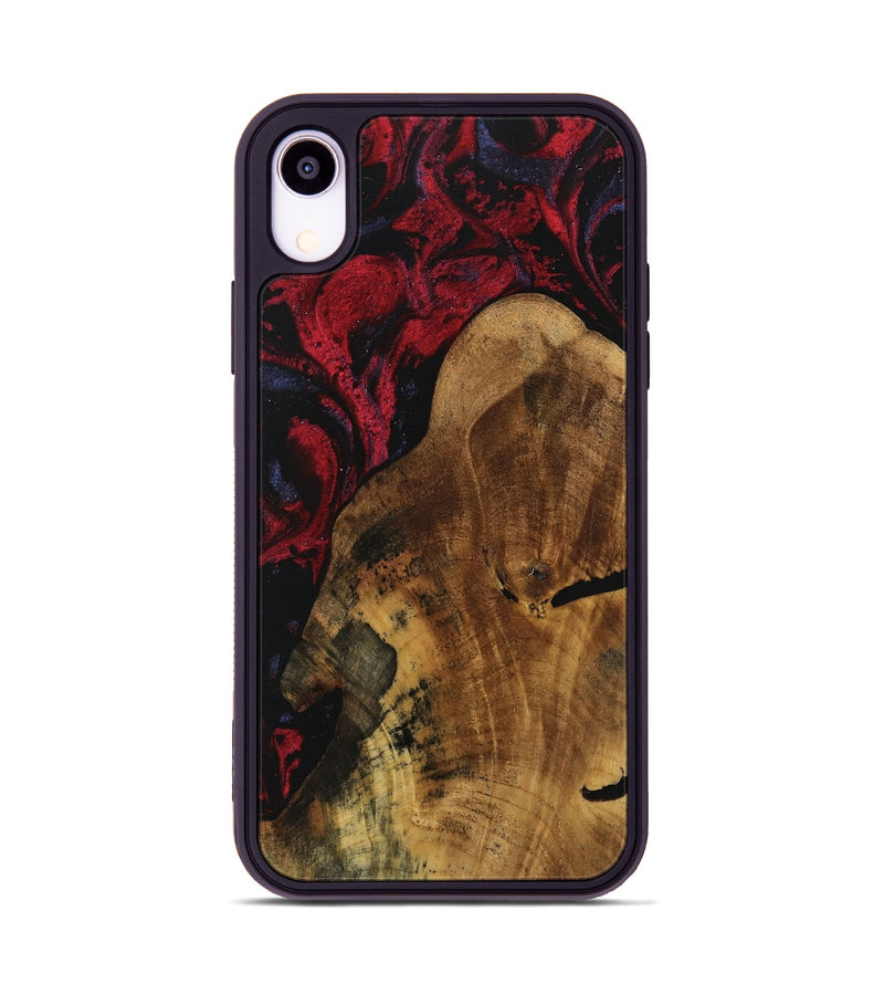 iPhone Xr Wood Phone Case - Yawar (Red, 739906)