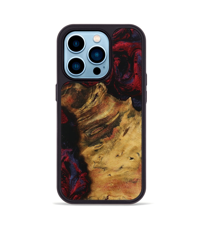 iPhone 14 Pro Wood Phone Case - Codee (Red, 739908)