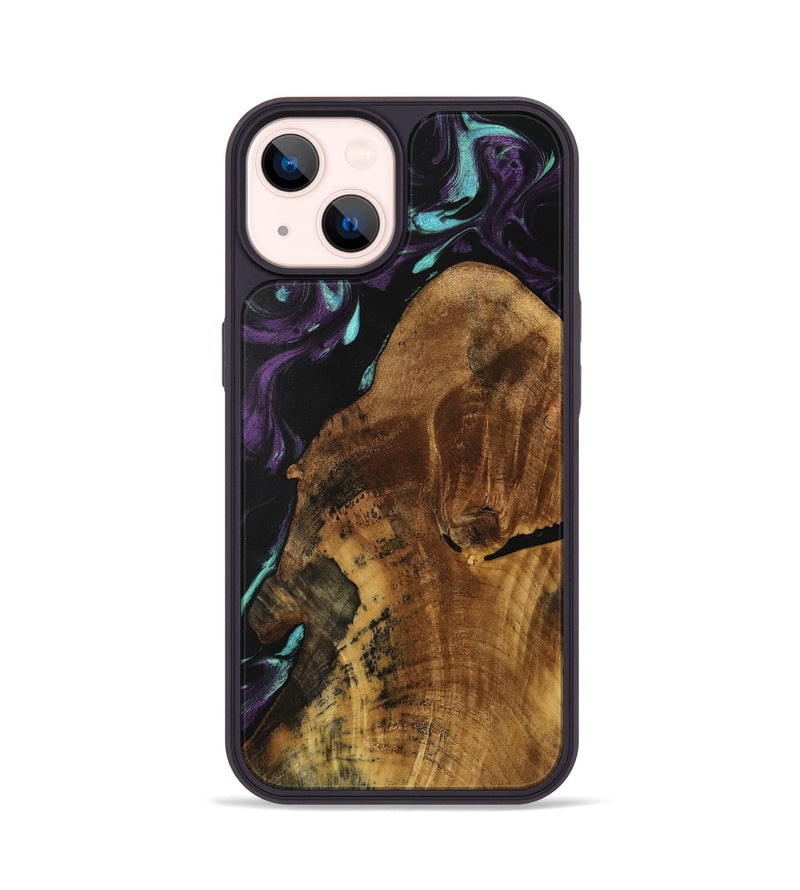 iPhone 14 Wood Phone Case - Shakira (Purple, 739917)