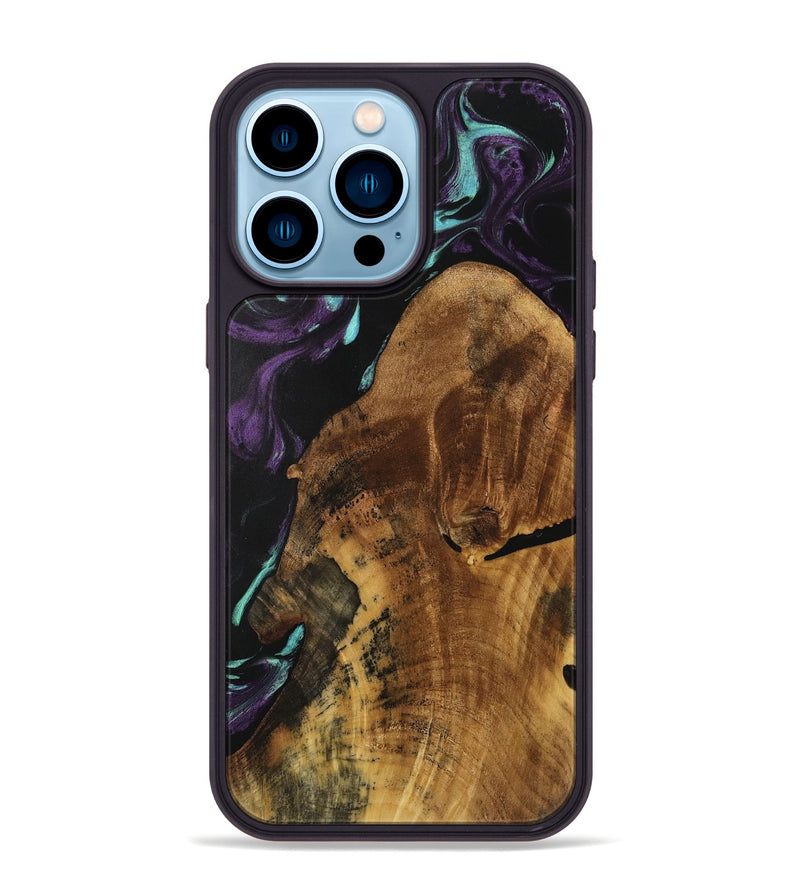 iPhone 14 Pro Max Wood Phone Case - Shakira (Purple, 739917)