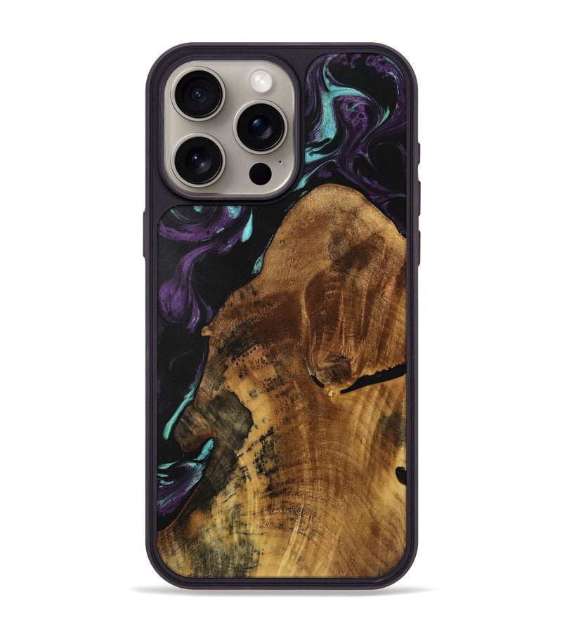 iPhone 15 Pro Max Wood Phone Case - Shakira (Purple, 739917)