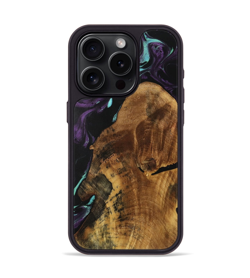 iPhone 15 Pro Wood Phone Case - Shakira (Purple, 739917)