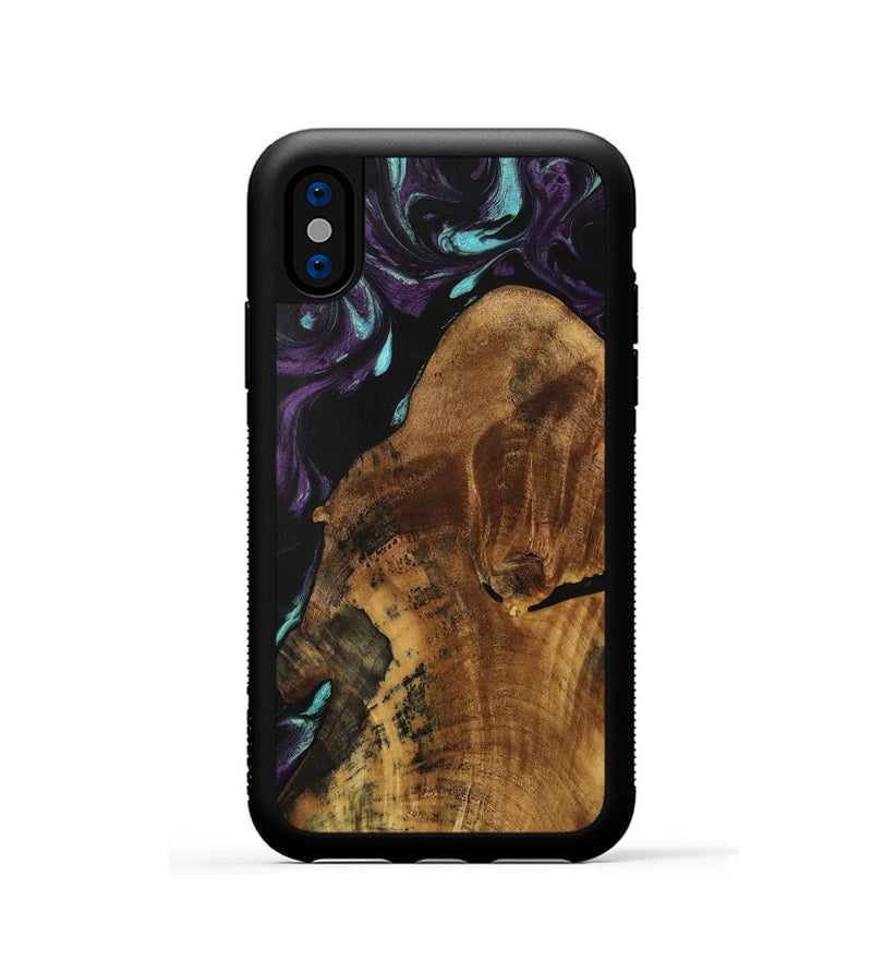 iPhone Xs Wood Phone Case - Shakira (Purple, 739917)