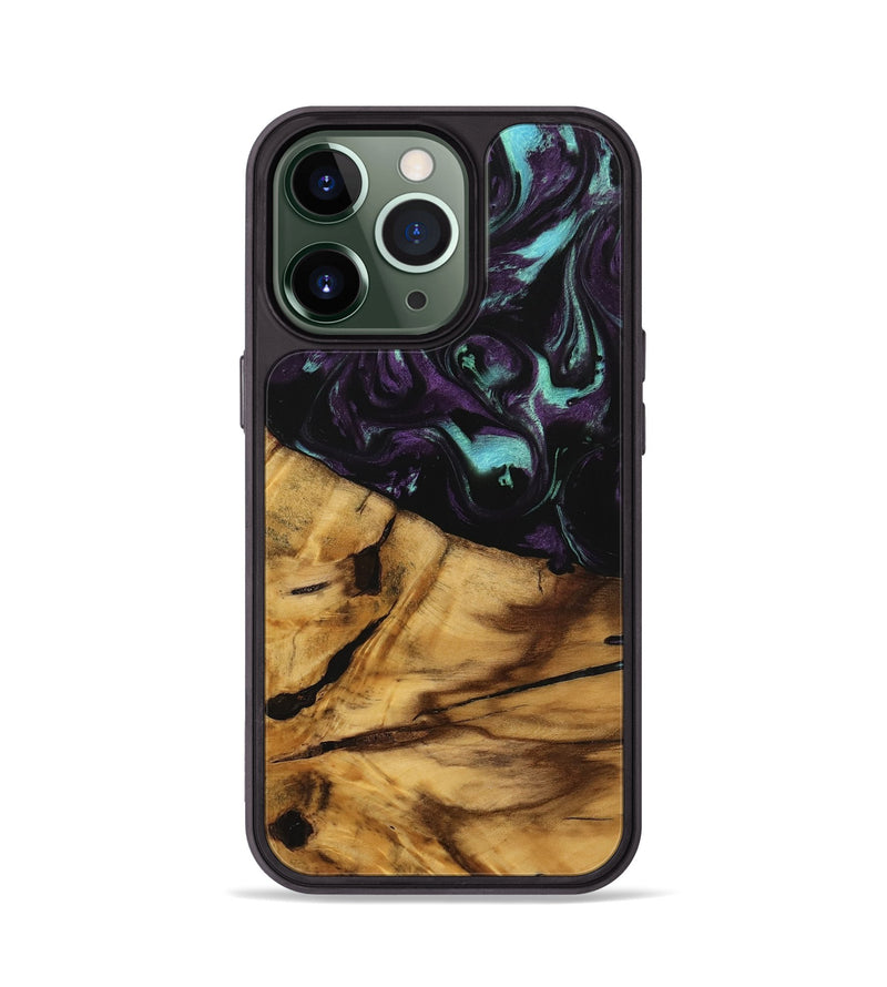 iPhone 13 Pro Wood Phone Case - Agneta (Purple, 739955)