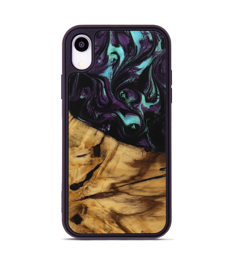 iPhone Xr Wood Phone Case - Agneta (Purple, 739955)