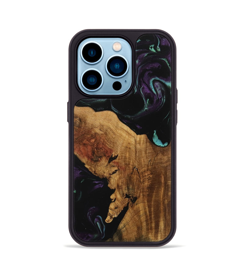 iPhone 14 Pro Wood Phone Case - Rubetta (Purple, 739959)