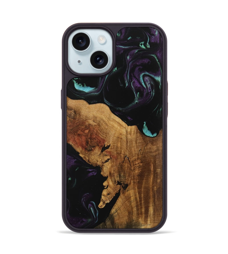 iPhone 15 Wood Phone Case - Rubetta (Purple, 739959)