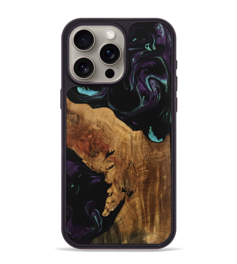 iPhone 15 Pro Max Wood Phone Case - Rubetta (Purple, 739959)