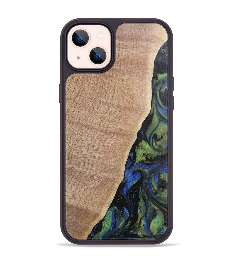 iPhone 14 Plus Wood Phone Case - Amber (Green, 740006)