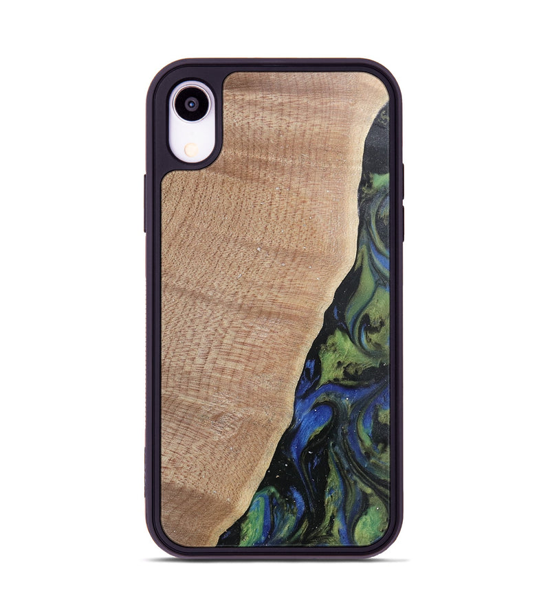 iPhone Xr Wood Phone Case - Amber (Green, 740006)