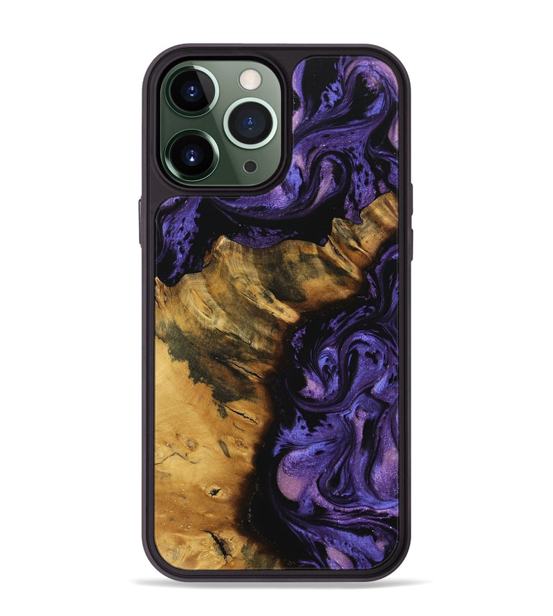 iPhone 13 Pro Max Wood Phone Case - Verlene (Purple, 740039)