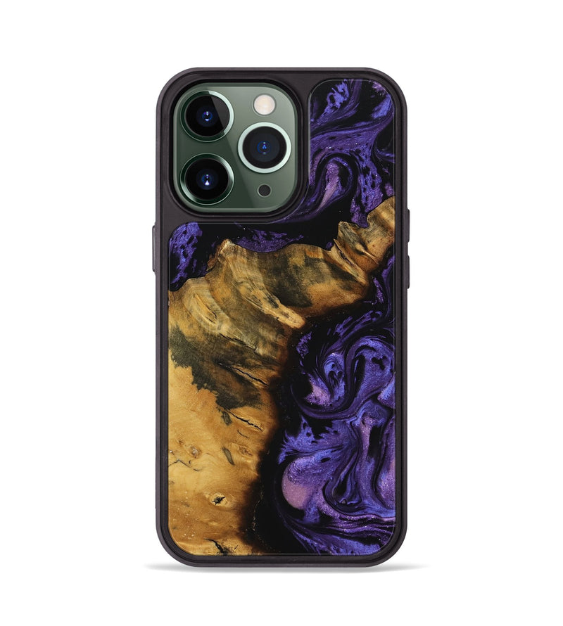 iPhone 13 Pro Wood Phone Case - Verlene (Purple, 740039)