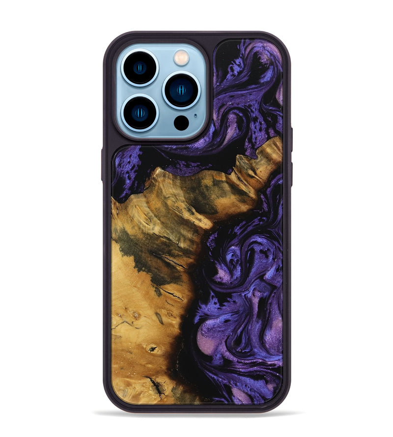 iPhone 14 Pro Max Wood Phone Case - Verlene (Purple, 740039)