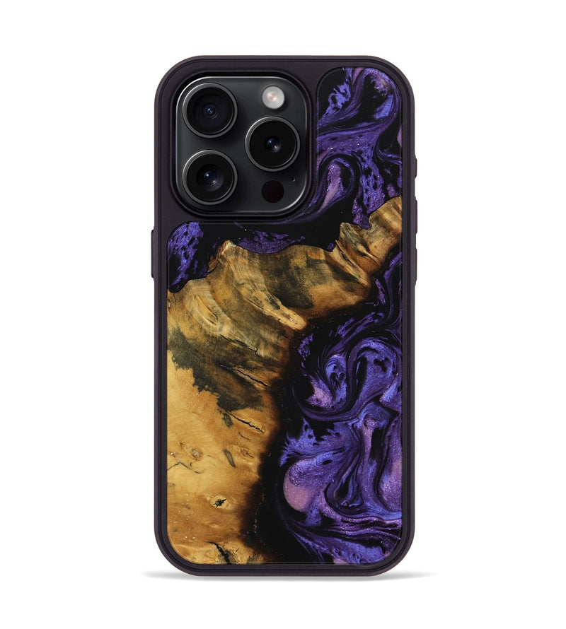 iPhone 15 Pro Wood Phone Case - Verlene (Purple, 740039)