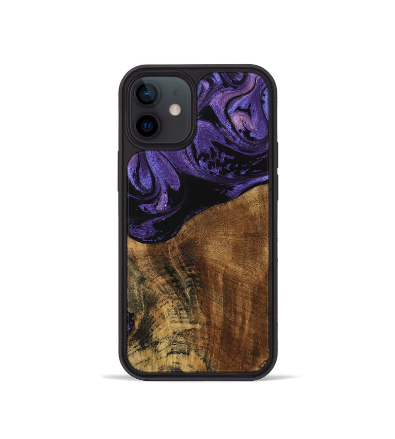 iPhone 12 mini Wood Phone Case - Karim (Purple, 740054)