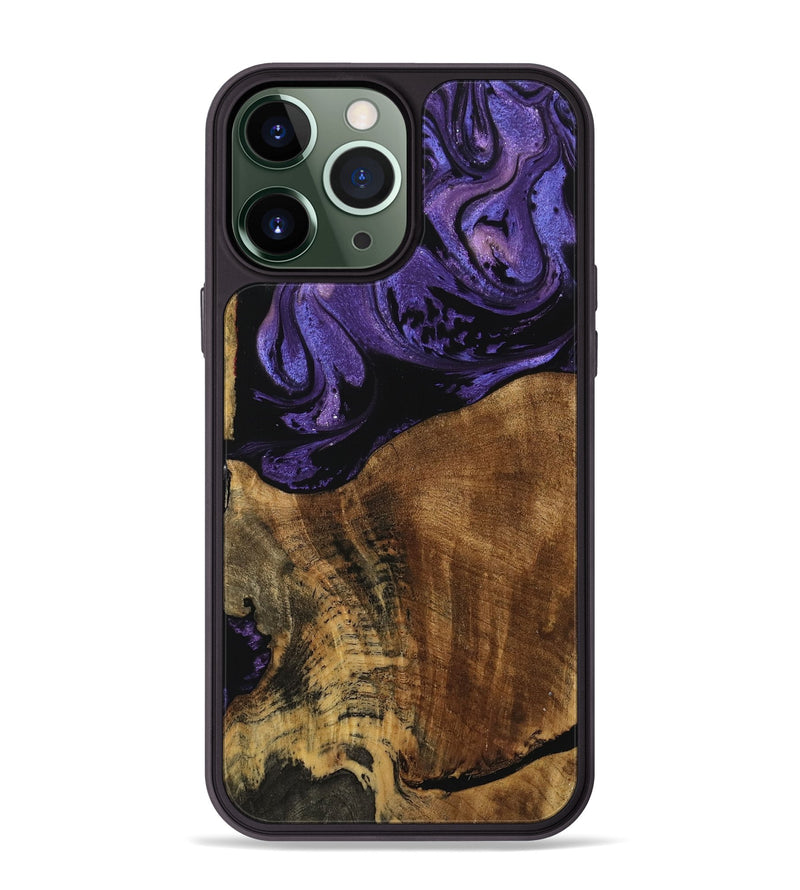 iPhone 13 Pro Max Wood Phone Case - Karim (Purple, 740054)