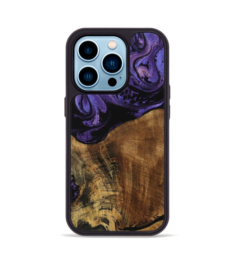 iPhone 14 Pro Wood Phone Case - Karim (Purple, 740054)