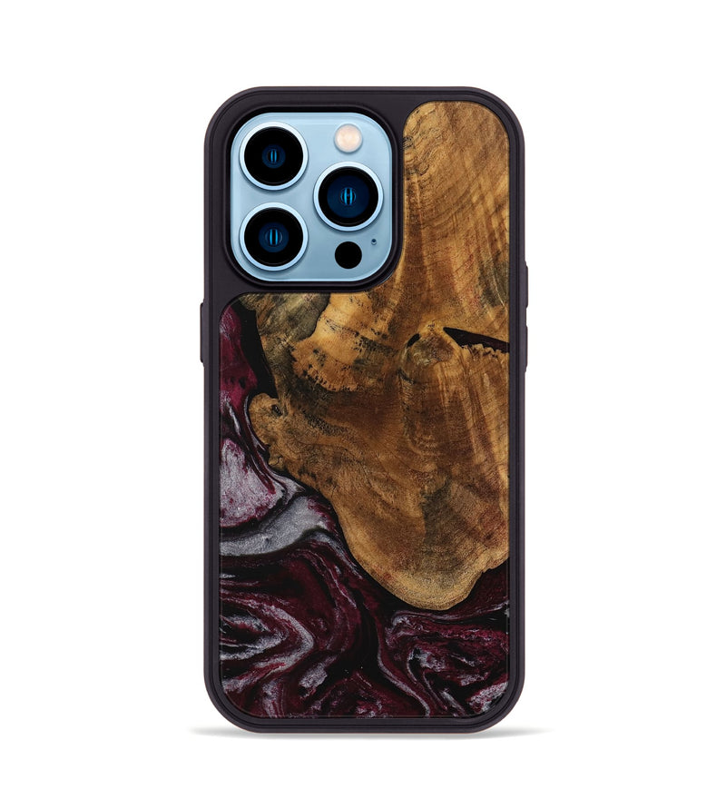 iPhone 14 Pro Wood Phone Case - Riya (Red, 740060)