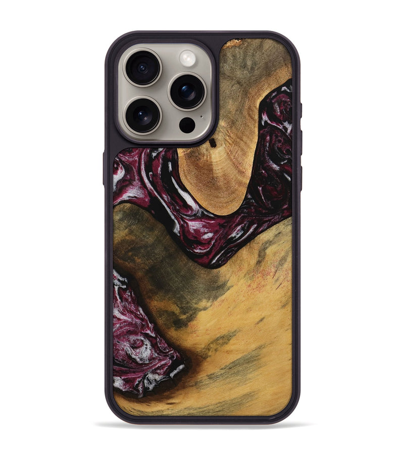 iPhone 15 Pro Max Wood Phone Case - Katlyn (Red, 740071)