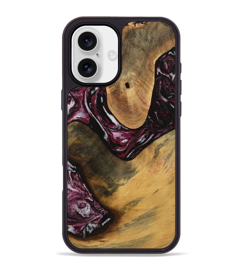 iPhone 16 Plus Wood Phone Case - Katlyn (Red, 740071)