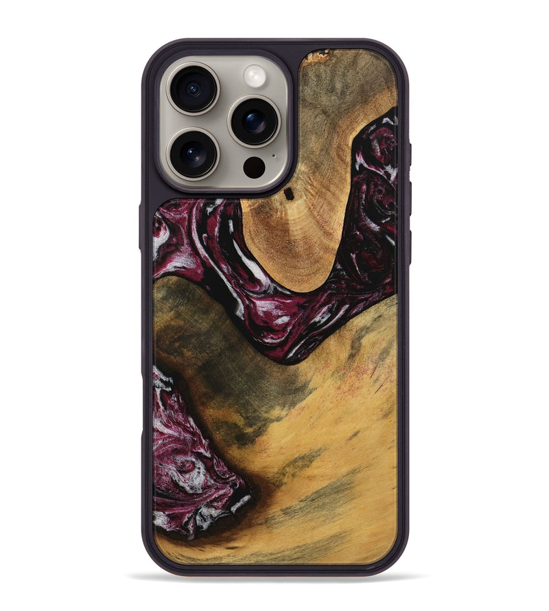 iPhone 16 Pro Max Wood Phone Case - Katlyn (Red, 740071)