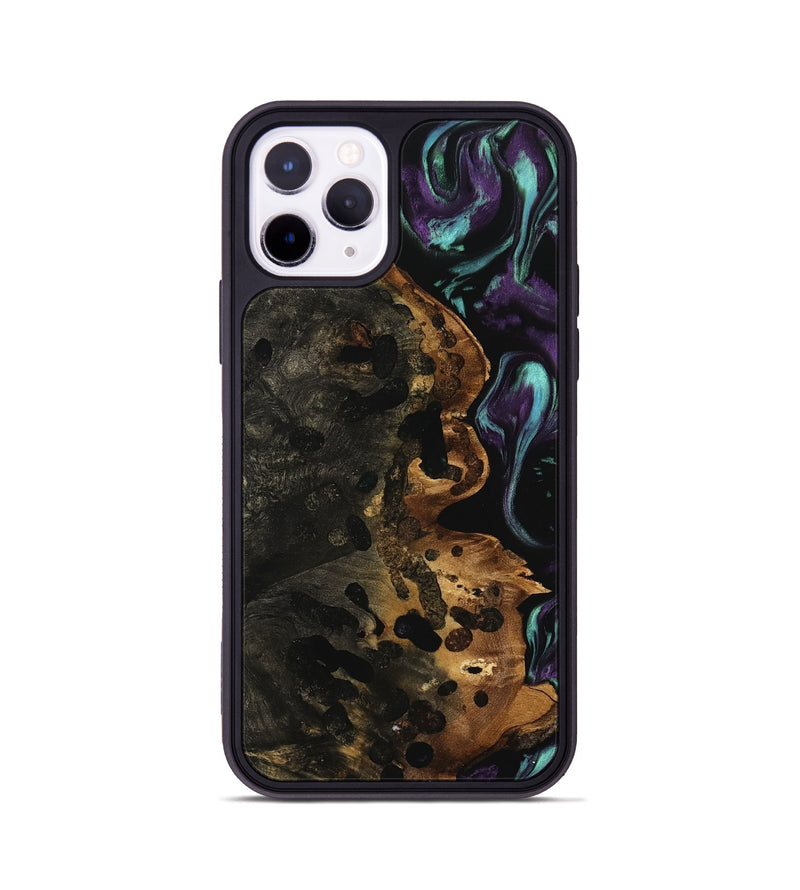 iPhone 11 Pro Wood Phone Case - Flora (Purple, 740073)