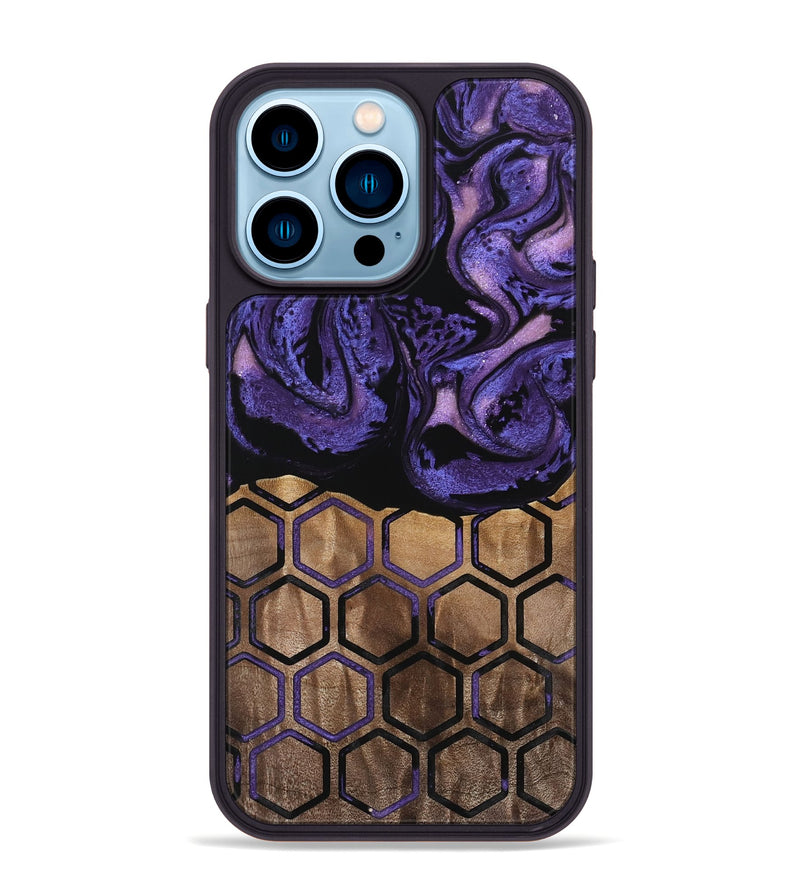 iPhone 14 Pro Max Wood Phone Case - Janith (Pattern, 740075)