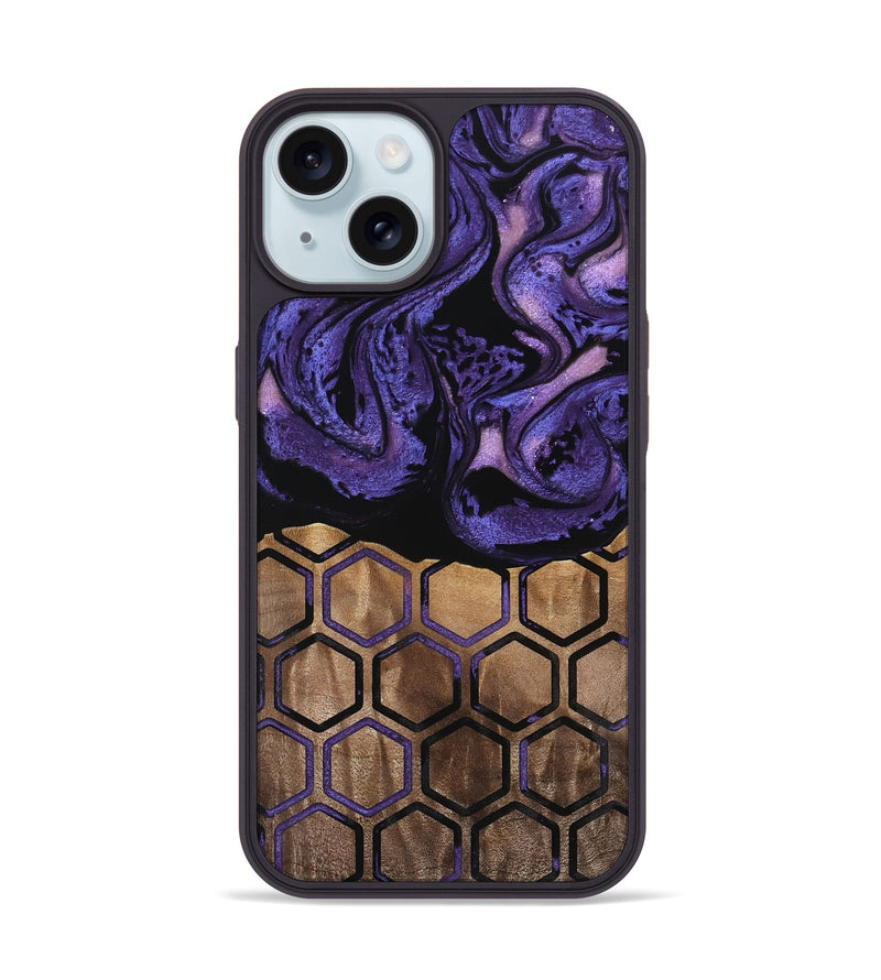 iPhone 15 Wood Phone Case - Janith (Pattern, 740075)