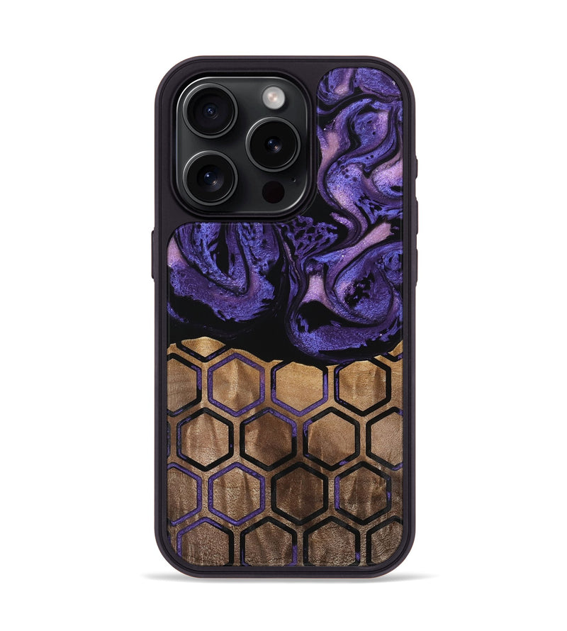 iPhone 15 Pro Wood Phone Case - Janith (Pattern, 740075)