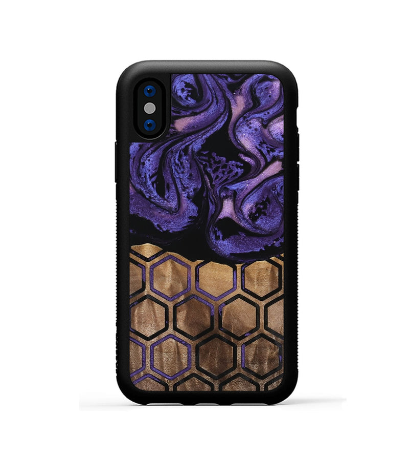 iPhone Xs Wood Phone Case - Janith (Pattern, 740075)