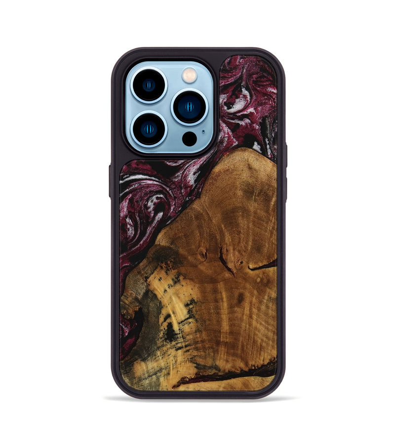 iPhone 14 Pro Wood Phone Case - Myles (Red, 740080)