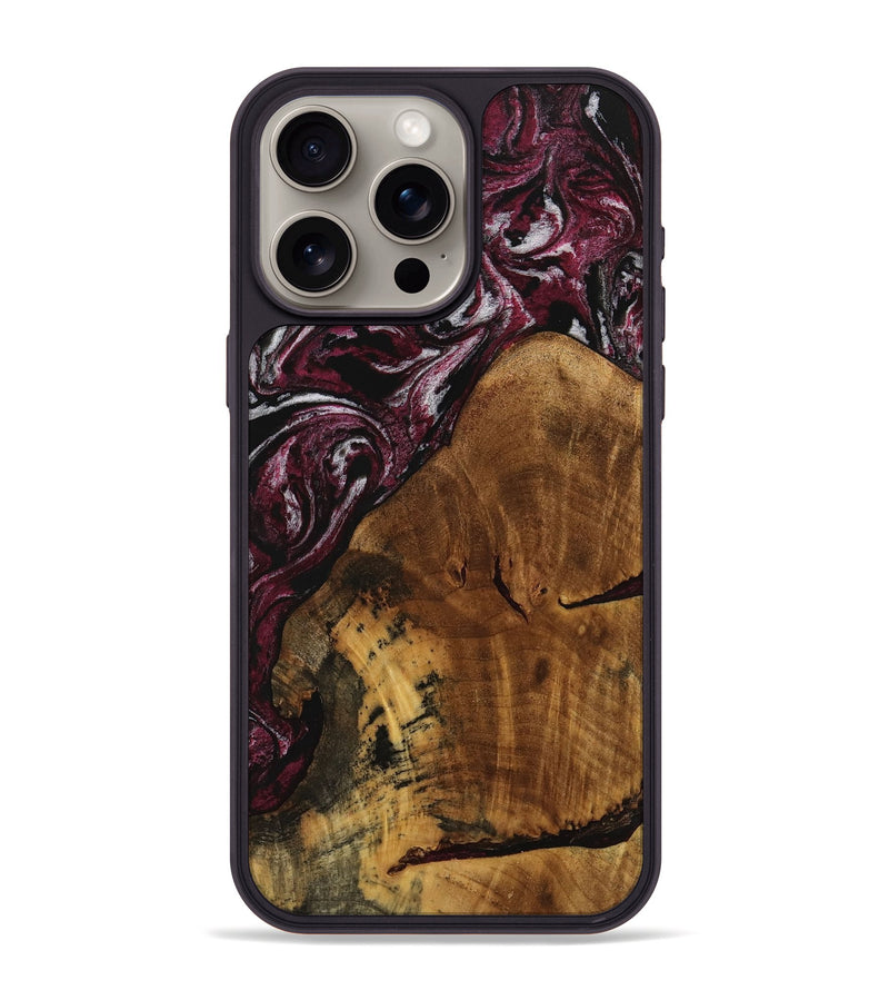 iPhone 15 Pro Max Wood Phone Case - Myles (Red, 740080)