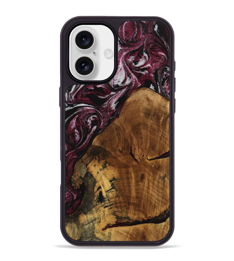 iPhone 16 Plus Wood Phone Case - Myles (Red, 740080)