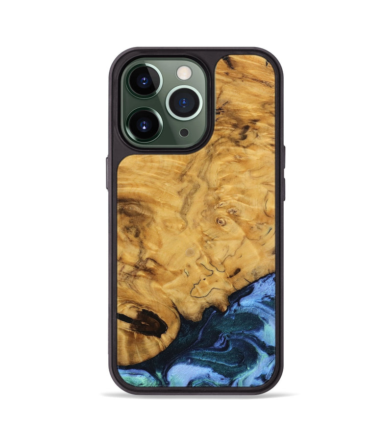 iPhone 13 Pro Wood Phone Case - Darell (Blue, 740085)