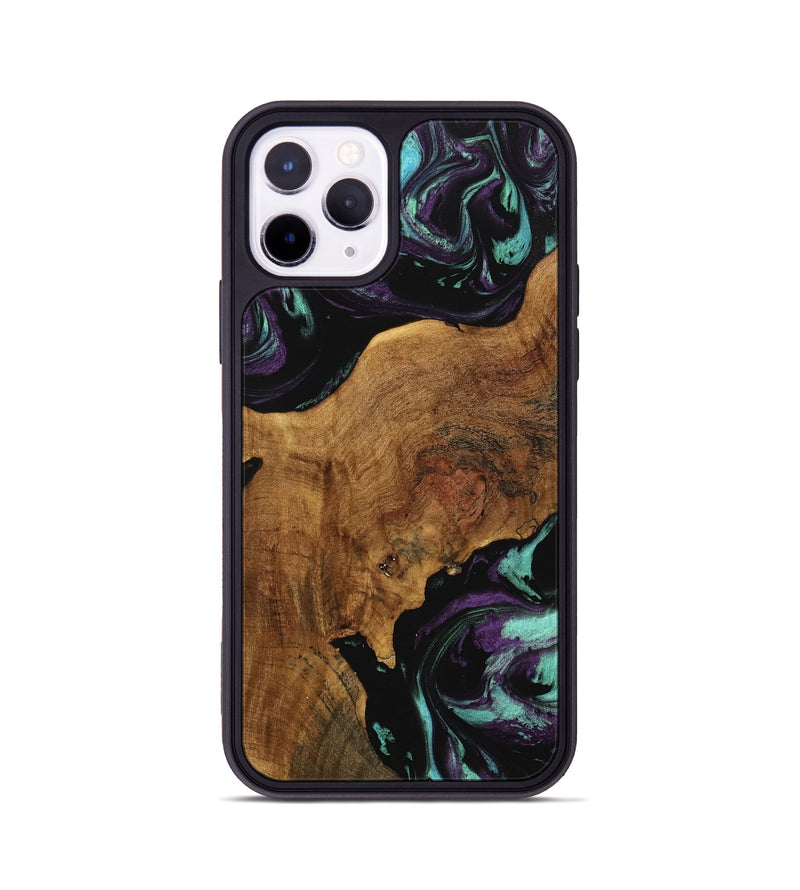 iPhone 11 Pro Wood Phone Case - Daisie (Purple, 740086)