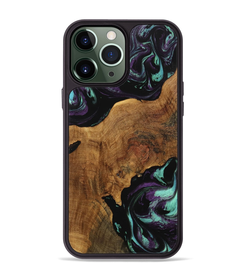 iPhone 13 Pro Max Wood Phone Case - Daisie (Purple, 740086)