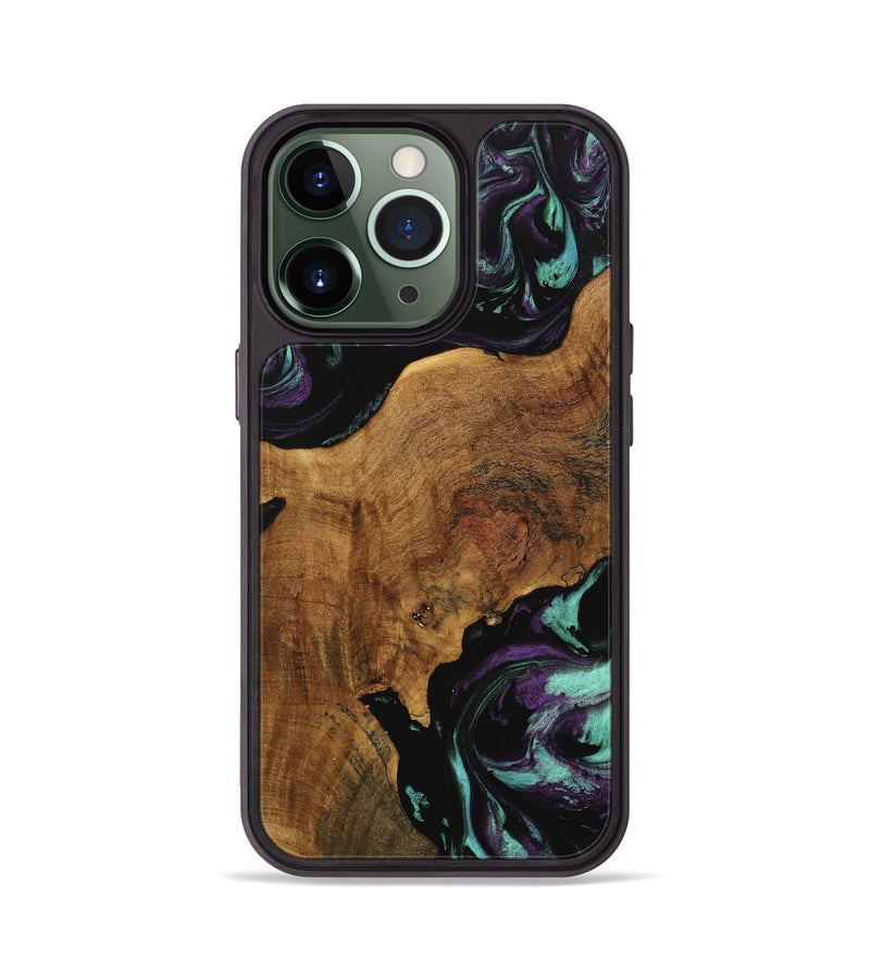 iPhone 13 Pro Wood Phone Case - Daisie (Purple, 740086)