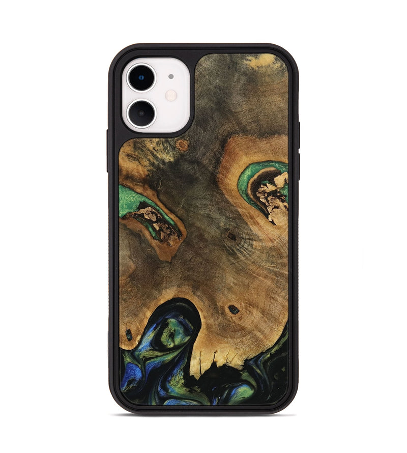 iPhone 11 Wood Phone Case - Martez (Green, 740097)