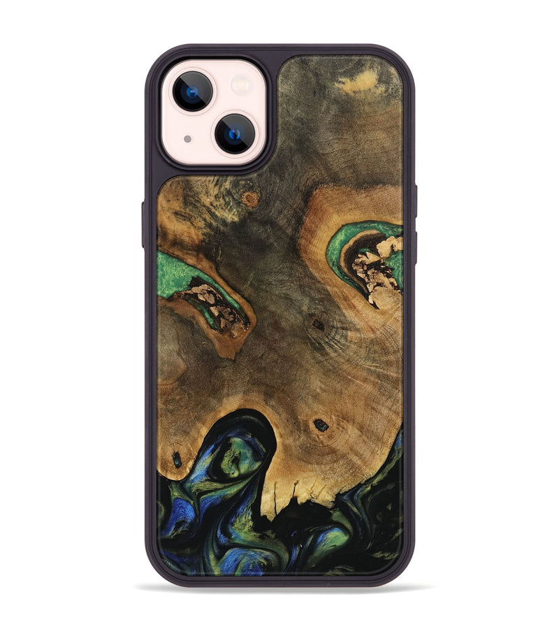 iPhone 14 Plus Wood Phone Case - Martez (Green, 740097)