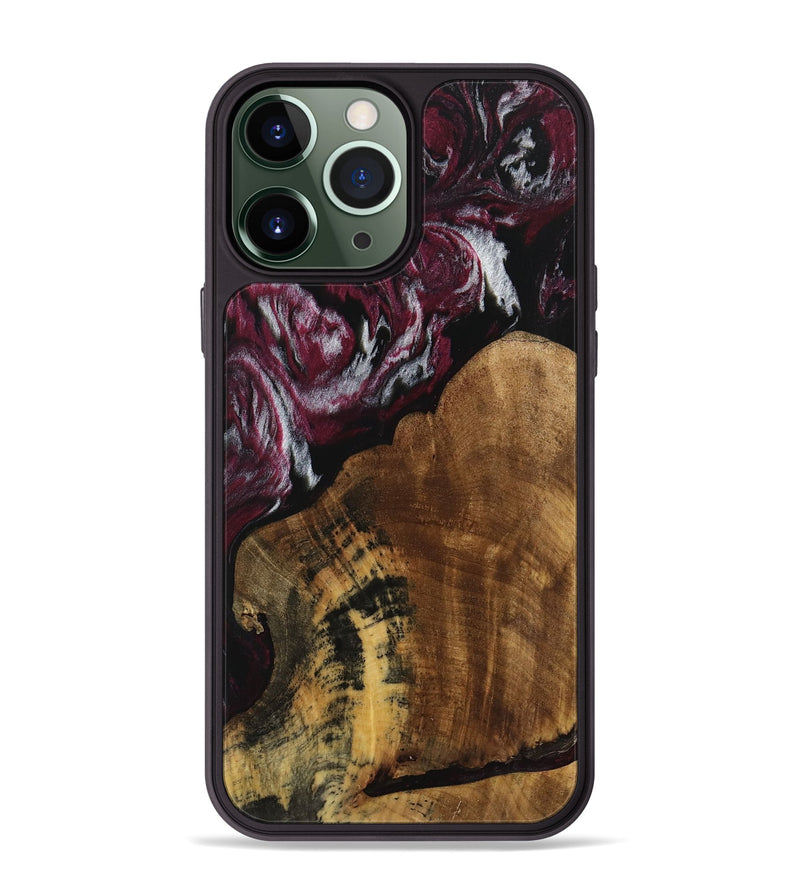 iPhone 13 Pro Max Wood Phone Case - Lorilyn (Red, 740098)